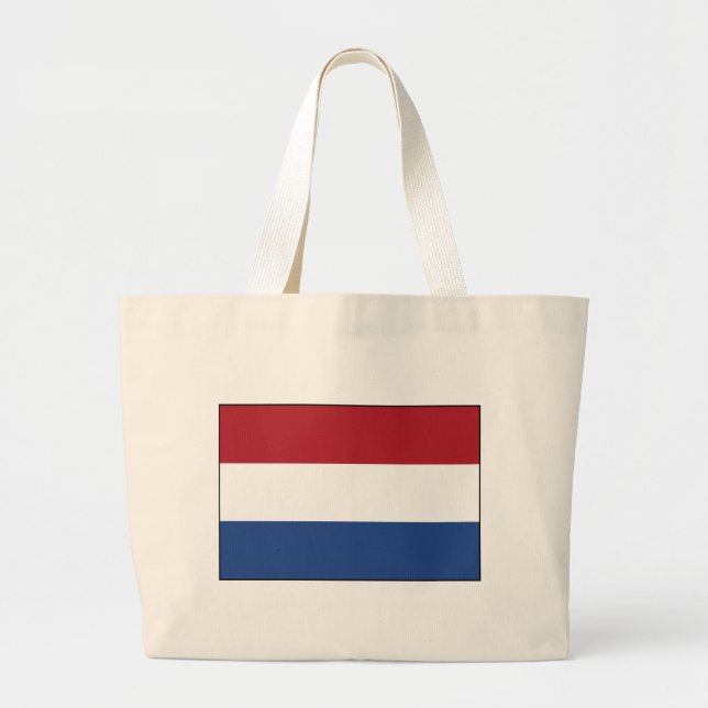 Bolsa Tote Grande Bandeira da Holanda (Frente)