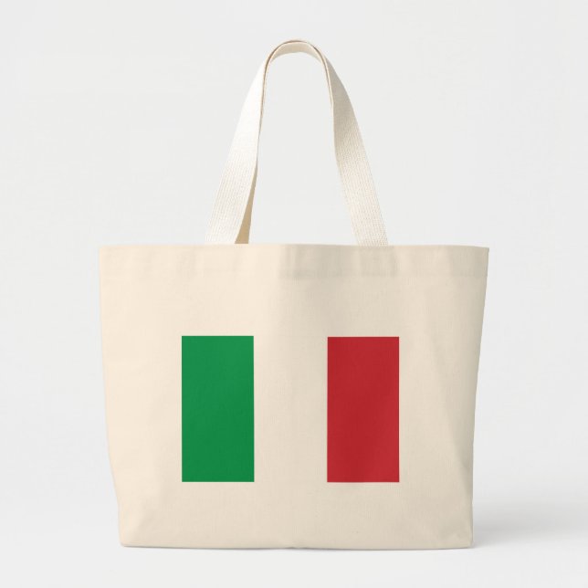 Bolsa Tote Grande Bandeira da Itália (Frente)