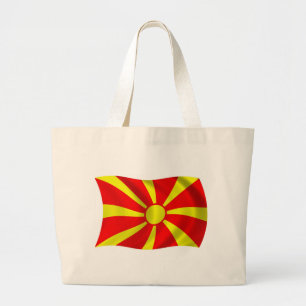Bolsa Tote Grande Bandeira da Macedônia