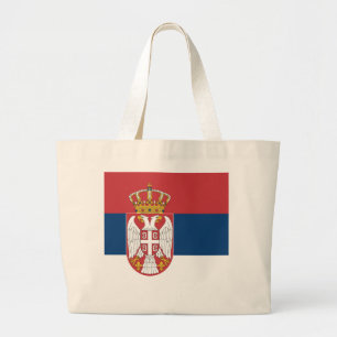 Bolsa Tote Grande Bandeira da Sérvia