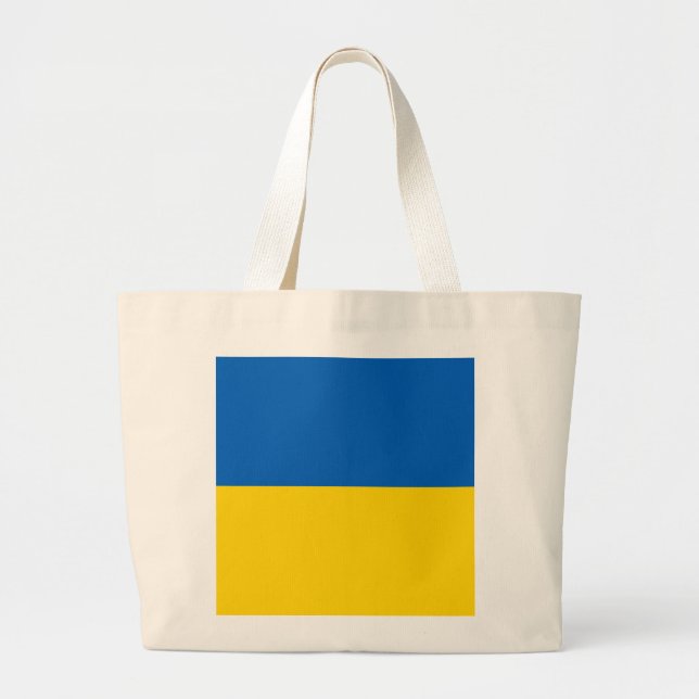 Bolsa Tote Grande Bandeira da Ucrânia (Frente)