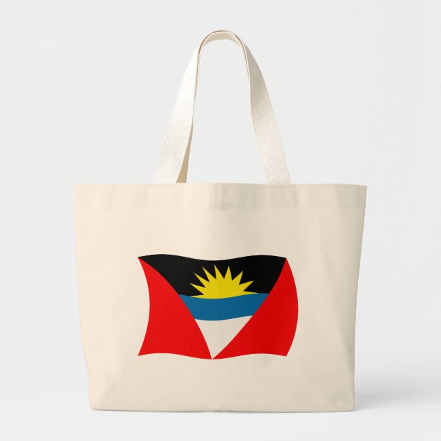 Bolsa Tote Grande Bandeira de Antígua e Barbuda (Frente)
