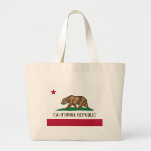 Bolsa Tote Grande Bandeira de Califórnia
