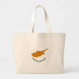Bolsa Tote Grande Bandeira de Chipre