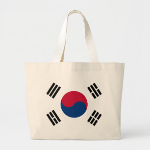 Bolsa Tote Grande Bandeira de Coreia do Sul