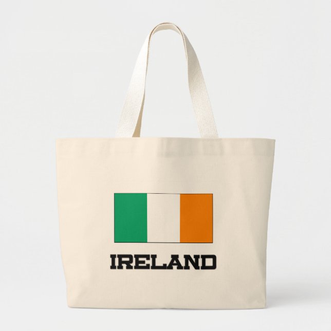 Bolsa Tote Grande Bandeira de Ireland (Frente)