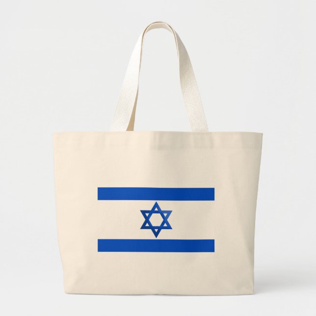 Bolsa Tote Grande Bandeira de Israel (Frente)