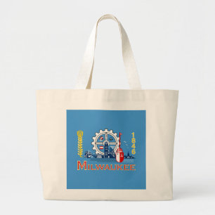 Bolsa Tote Grande Bandeira de Milwaukee, Wisconsin