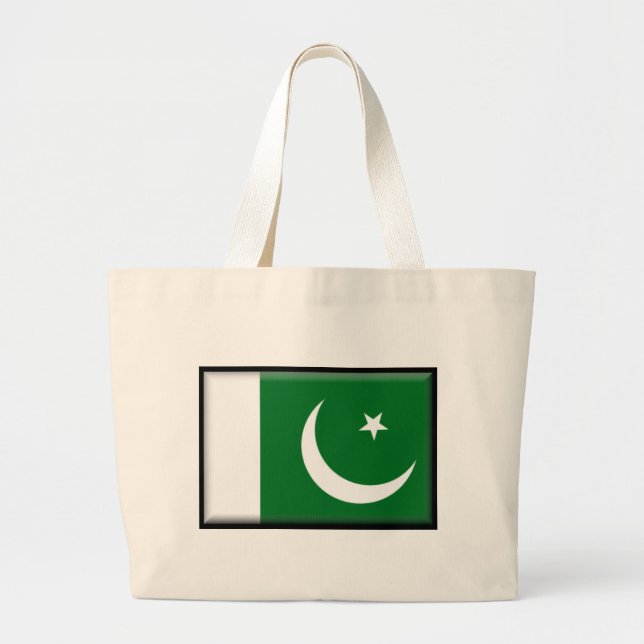 Bolsa Tote Grande Bandeira de Paquistão (Frente)