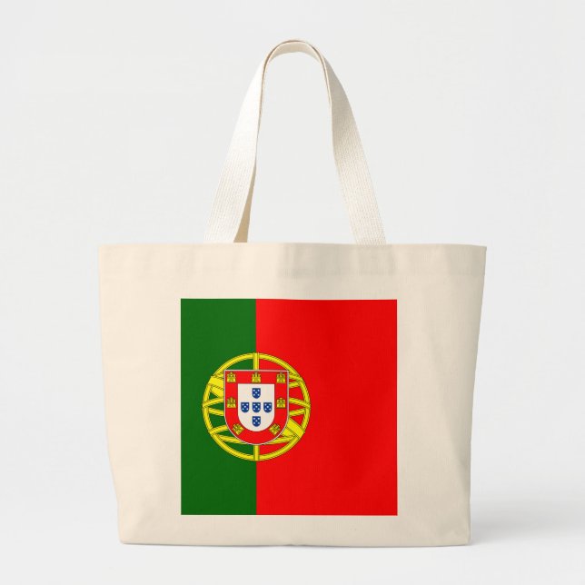 Bolsa Tote Grande Bandeira de Portugal (Frente)