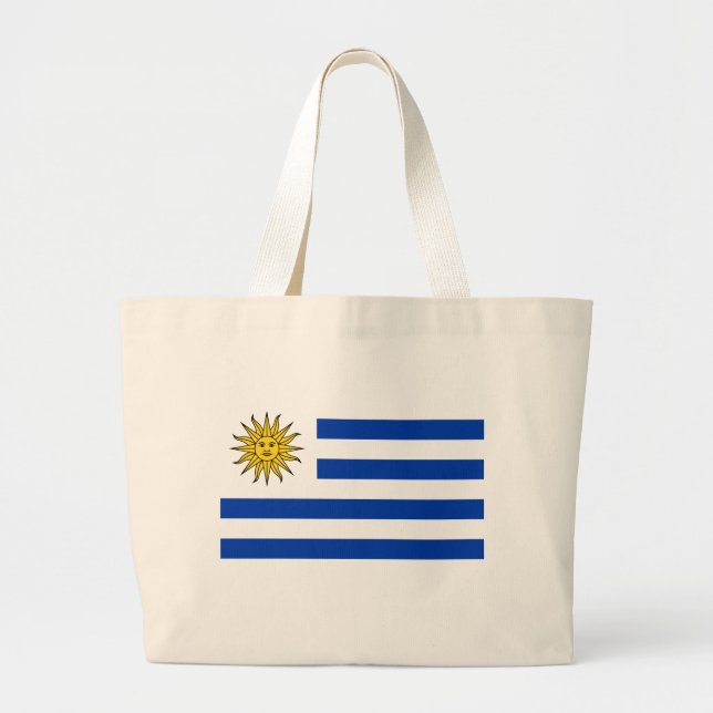 Bolsa Tote Grande Bandeira de Uruguai (Frente)