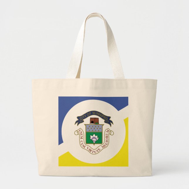 Bolsa Tote Grande Bandeira de Winnipeg, Manitoba  (Frente)