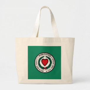Bolsa Tote Grande Bandeira de Worcester, Massachusetts