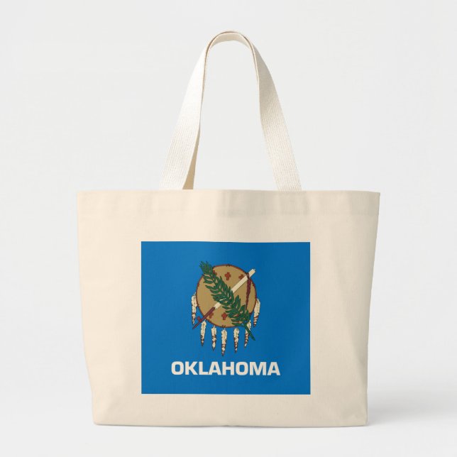 Bolsa Tote Grande Bandeira do estado de Oklahoma (Frente)