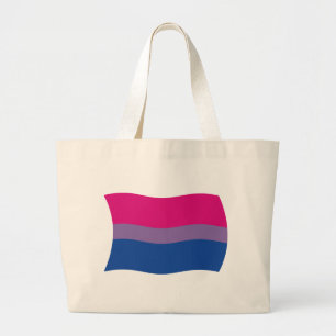 Bolsa Tote Grande Bandeira do Orgulho Bissexual