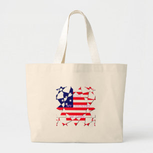 Bolsa Tote Grande Bandeira dos Estados Unidos da América