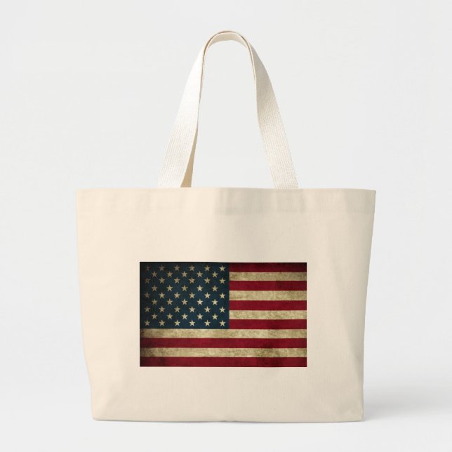 Bolsa Tote Grande Bandeira dos EUA (Frente)