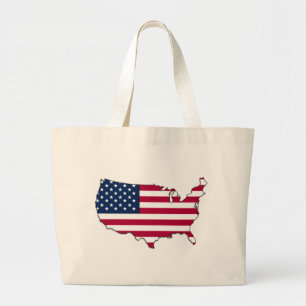 Bolsa Tote Grande Bandeira dos EUA - saco