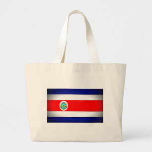 Bolsa Tote Grande Bandeira Estilizada da Costa Rica