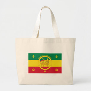 Bolsa Tote Grande Bandeira imperial etíope - Haile Selassie eu rein
