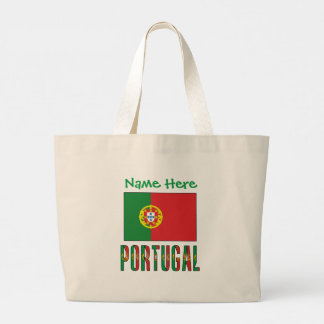 Bolsa Tote Grande Bandeira Personalizada de Portugal Património