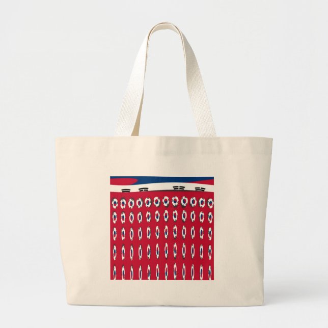 Bolsa Tote Grande Bandeira PolkaDot da Coreia do Sul (Frente)