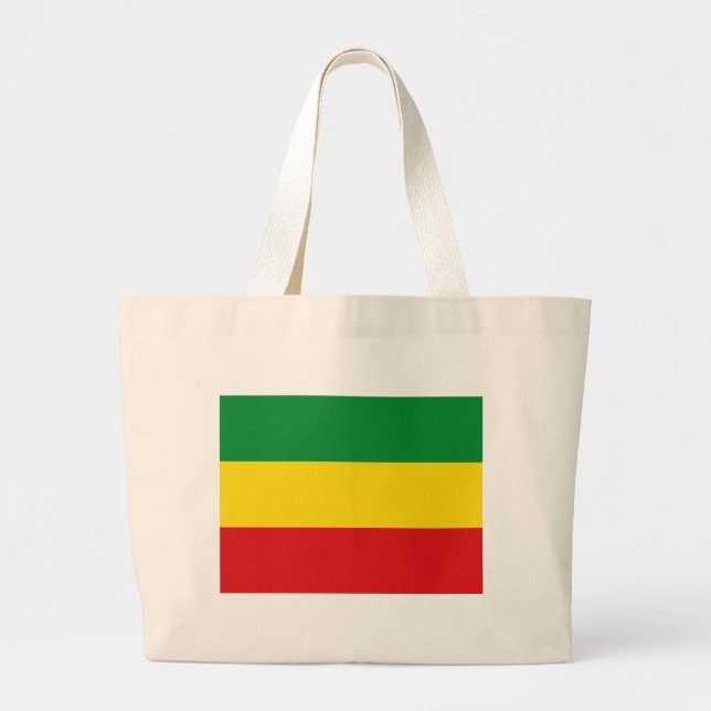 Bolsa Tote Grande Bandeira Rastafarian Rasta Etiópia (Frente)