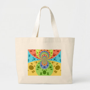 Bolsa Tote Grande Bandeira Sul-Coreana Inspirou Abstrato Art Impress