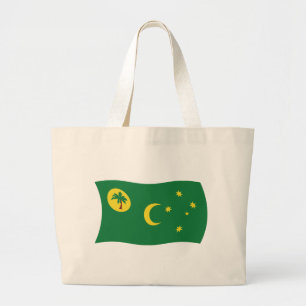 Bolsa Tote Grande Bandeira Tote das Ilhas Cocos