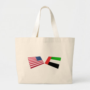 Bolsa Tote Grande Bandeiras dos E.U. & dos United Arab Emirates