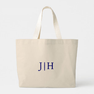 Bolsa Tote Grande Bandeja de ferramentas de Canvas do Monograma do M