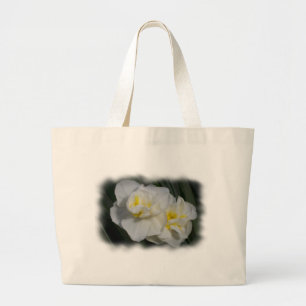 Bolsa Tote Grande Bandeja de Flor Branco