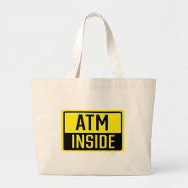 Bolsa Tote Grande Bandeja de Toque de Sinal ATM Dentro