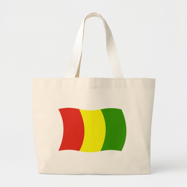 Bolsa Tote Grande Bandeja de Tota com Bandeira da Guiné (Frente)
