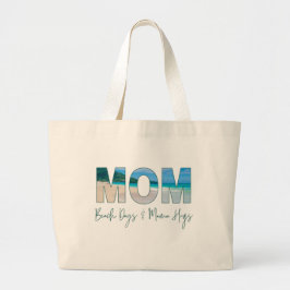 Bolsa Tote Grande Bandeja de Tota Personalizada "MOM" da Beacher | M