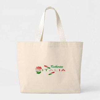 Bolsa Tote Grande Bandiera d'Italia Rosa Personalizada