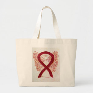 Bolsa Tote Grande Banheira de Arte Personalizada de Fita de Consciên