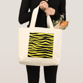 Bolsa Tote Grande Banheira de Tota de Zebra Amarela