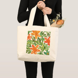 Bolsa Tote Grande Banheira de Tote Jumbo Pintada de Férias Feriadas