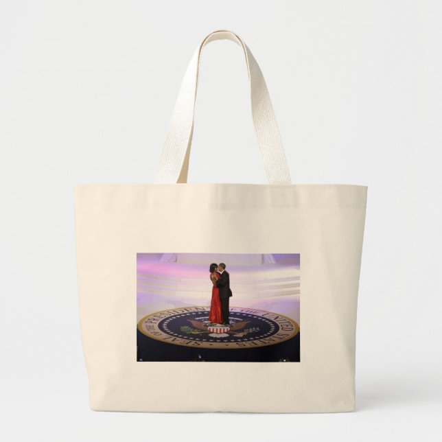 Bolsa Tote Grande Barack e Michelle Obama (Frente)