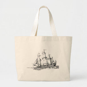 Bolsa Tote Grande barcos na água