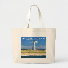 Bolsa Tote Grande Barra de ferramentas do Nantucket do Lighthouse do