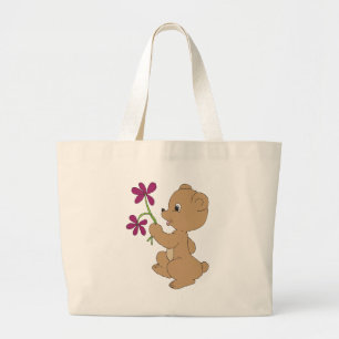 Bolsa Tote Grande Barramento Castanho De Mão Doce Desenhado