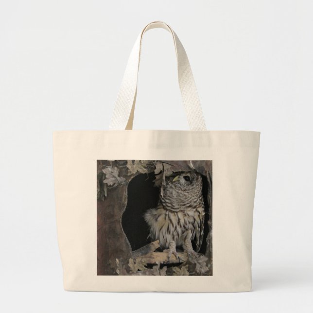 Bolsa Tote Grande Barred Owl (Frente)