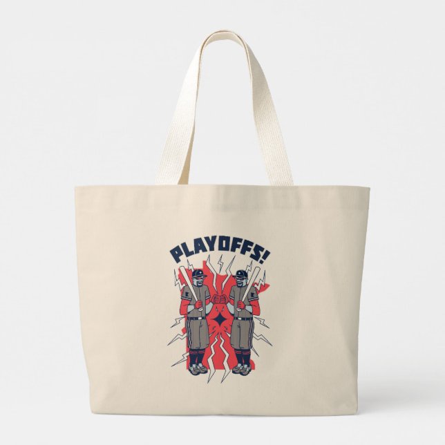 Bolsa Tote Grande Baseball dos Playoffs de Minnesota (Verso)