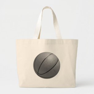 Bolsa Tote Grande Basquete preto e branco