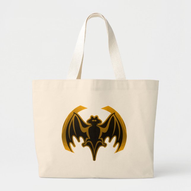 Bolsa Tote Grande Bat Dourado O MUSEUM Zazzle Dons (Frente)