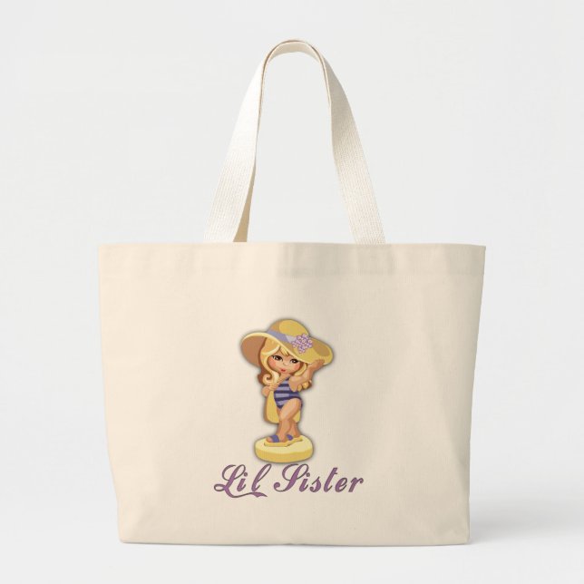 Bolsa Tote Grande Beach Little Sister (Frente)