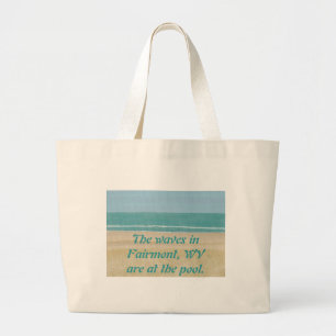 Bolsa Tote Grande Beach Sand Ocean Fairmont WV Bolsas de canvas