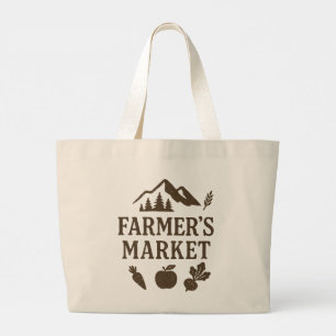 Bolsa Tote Grande Beats Carrot Apple Farmers Market
